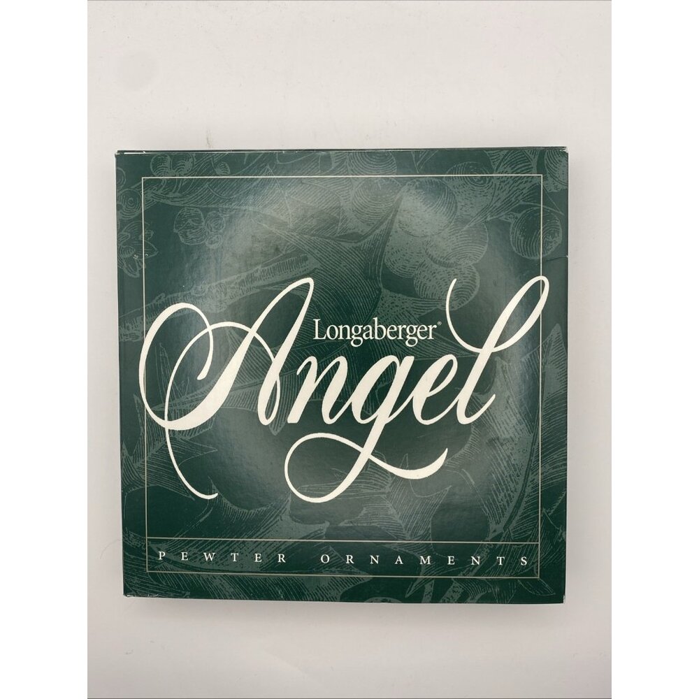 Longaberger Pewter Angel Ornament Set Of 4 Peace Hope Love Joy 1998 USA #71757